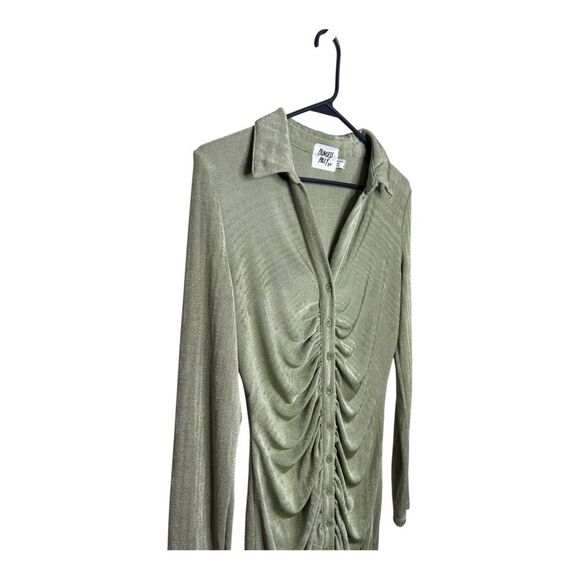 Princess Polly Green Button down Power of love mini dress size 8 - Picture 3 of 9